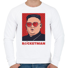 PRINTFASHION ROCKETMAN - Férfi pulóver - Fehér férfi pulóver, kardigán