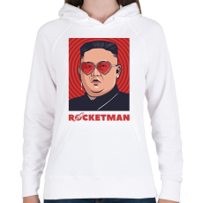 PRINTFASHION ROCKETMAN - Női kapucnis pulóver - Fehér