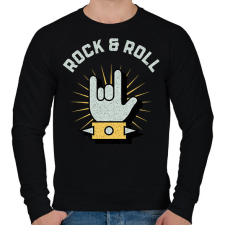PRINTFASHION rocknroll - Férfi pulóver - Fekete férfi pulóver, kardigán