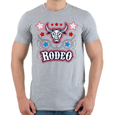 PRINTFASHION Rodeo Cowboy bika lovaglás - Férfi póló - Sport szürke férfi póló