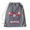 PRINTFASHION Rodeo Cowboy bika lovaglás - Sportzsák, Tornazsák - Grafitszürke