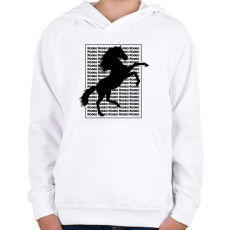 PRINTFASHION Rodeo - Gyerek kapucnis pulóver - Fehér