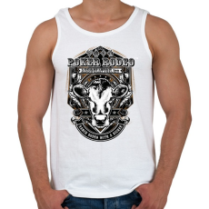 PRINTFASHION Rodeo Poker Sport Ötkártyás sorsolású lovas - Férfi atléta - Fehér