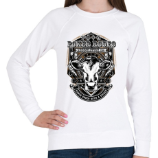 PRINTFASHION Rodeo Poker Sport Ötkártyás sorsolású lovas - Női pulóver - Fehér