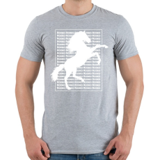 PRINTFASHION Rodeo - white - Férfi póló - Sport szürke