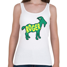 PRINTFASHION Roger Federer GOAT - Női atléta - Fehér női trikó