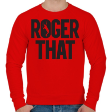 PRINTFASHION Roger That? - Férfi pulóver - Piros férfi pulóver, kardigán