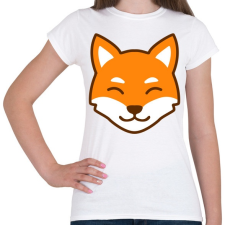 PRINTFASHION Róka arckép  - Női póló - Fehér női póló