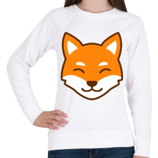 PRINTFASHION Róka arckép  - Női pulóver - Fehér