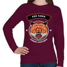 PRINTFASHION Róka banda  - Női pulóver - Bordó
