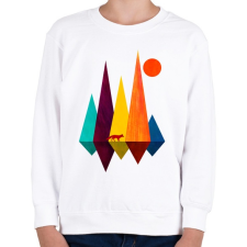 PRINTFASHION Róka és hegyek - Gyerek pulóver - Fehér gyerek pulóver, kardigán