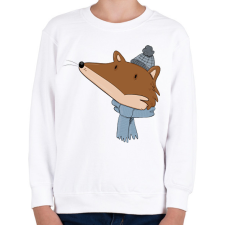 PRINTFASHION Róka fej - Gyerek pulóver - Fehér gyerek pulóver, kardigán