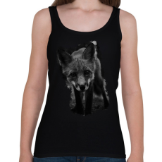 PRINTFASHION Róka (fekete-fehér újság) - Női atléta - Fekete