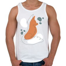 PRINTFASHION Róka - Férfi atléta - Fehér atléta, trikó