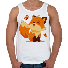 PRINTFASHION Róka  - Férfi atléta - Fehér