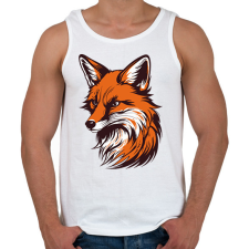 PRINTFASHION Róka - Férfi atléta - Fehér atléta, trikó