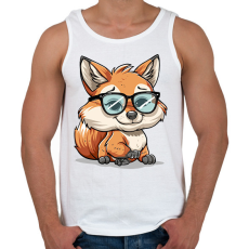 PRINTFASHION Róka  - Férfi atléta - Fehér