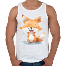 PRINTFASHION Róka - Férfi atléta - Fehér