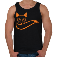 PRINTFASHION Róka - Férfi atléta - Fekete atléta, trikó