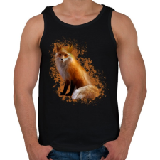 PRINTFASHION Róka - Férfi atléta - Fekete atléta, trikó