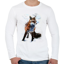 PRINTFASHION róka - Férfi hosszú ujjú póló - Fehér férfi póló