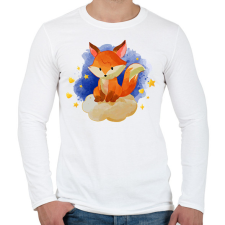 PRINTFASHION Róka - Férfi hosszú ujjú póló - Fehér férfi póló