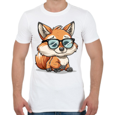 PRINTFASHION Róka  - Férfi póló - Fehér férfi póló