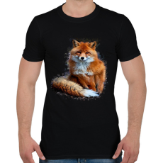 PRINTFASHION róka - Férfi póló - Fekete