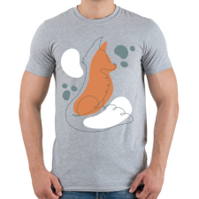 PRINTFASHION Róka - Férfi póló - Sport szürke férfi póló