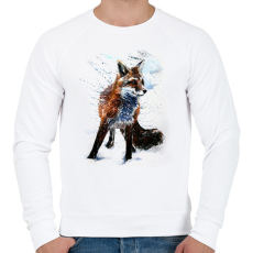 PRINTFASHION róka - Férfi pulóver - Fehér