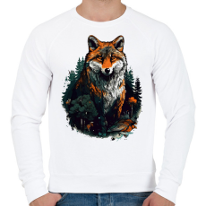 PRINTFASHION Róka  - Férfi pulóver - Fehér