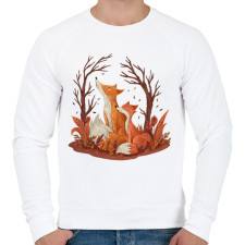 PRINTFASHION róka - Férfi pulóver - Fehér férfi pulóver, kardigán