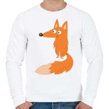 PRINTFASHION róka - Férfi pulóver - Fehér férfi pulóver, kardigán