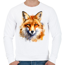 PRINTFASHION róka - Férfi pulóver - Fehér