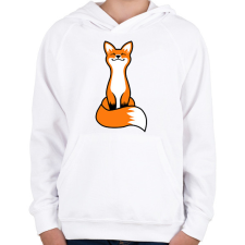 PRINTFASHION Róka - Gyerek kapucnis pulóver - Fehér gyerek pulóver, kardigán