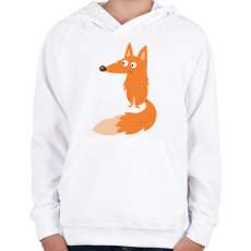 PRINTFASHION róka - Gyerek kapucnis pulóver - Fehér