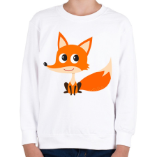 PRINTFASHION róka - Gyerek pulóver - Fehér gyerek pulóver, kardigán
