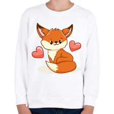 PRINTFASHION Róka  - Gyerek pulóver - Fehér gyerek pulóver, kardigán