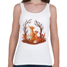 PRINTFASHION róka - Női atléta - Fehér női trikó