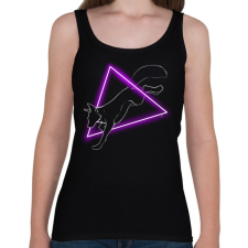 PRINTFASHION Róka  - Női atléta - Fekete női trikó