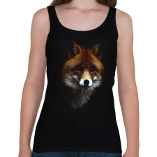 PRINTFASHION róka - Női atléta - Fekete női trikó