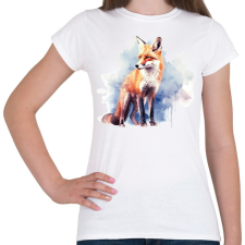 PRINTFASHION róka - Női póló - Fehér női póló