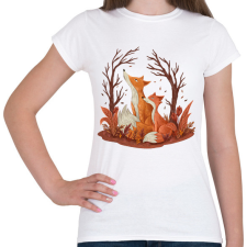 PRINTFASHION róka - Női póló - Fehér női póló