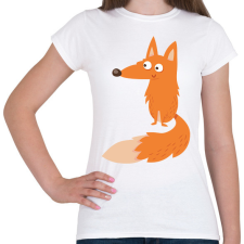 PRINTFASHION róka - Női póló - Fehér női póló