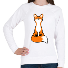 PRINTFASHION Róka - Női pulóver - Fehér női pulóver, kardigán