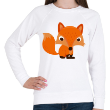 PRINTFASHION Róka - Női pulóver - Fehér női pulóver, kardigán