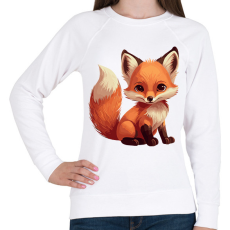 PRINTFASHION róka - Női pulóver - Fehér