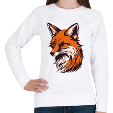 PRINTFASHION Róka - Női pulóver - Fehér