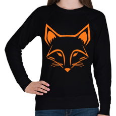 PRINTFASHION Róka  - Női pulóver - Fekete