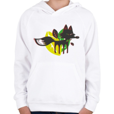 PRINTFASHION Róka - ősz - Gyerek kapucnis pulóver - Fehér gyerek pulóver, kardigán